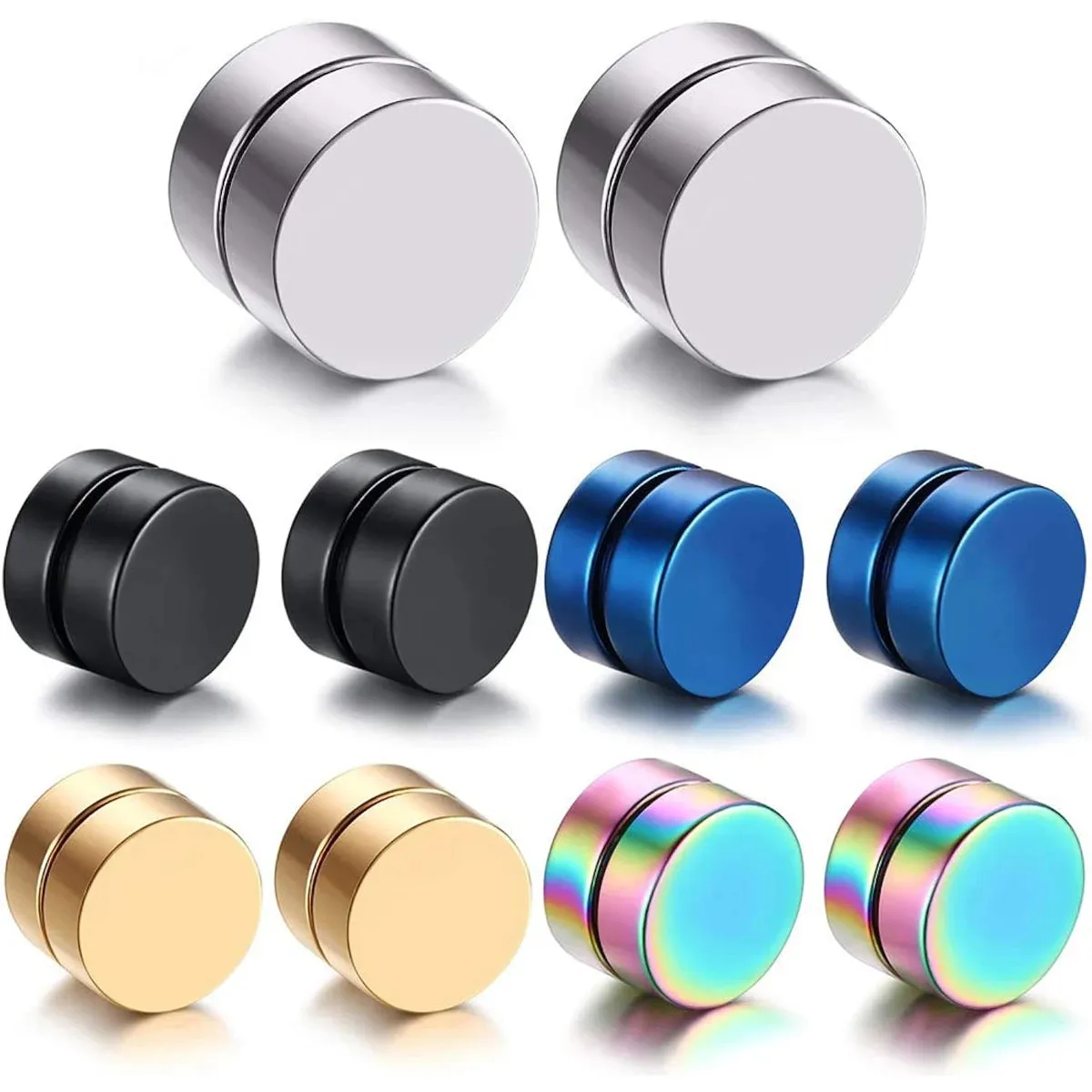 1 Pairs Magnet Stud Earrings Stainless Steel No Piercing Strong Magnetic Ear Clips for Men Women Fashion Jewelry