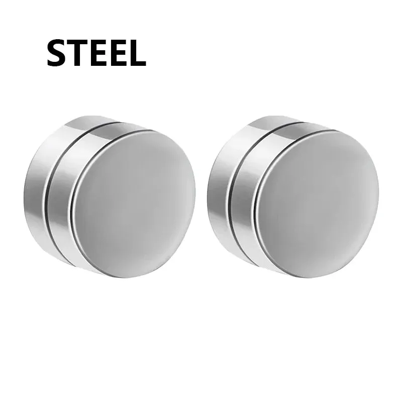 1 Pairs Magnet Stud Earrings Stainless Steel No Piercing Strong Magnetic Ear Clips for Men Women Fashion Jewelry