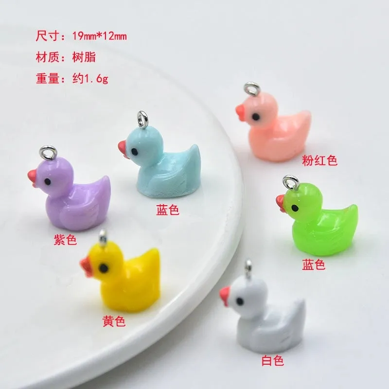 1 Piece 19 * 12mm Resin Duck Pendant