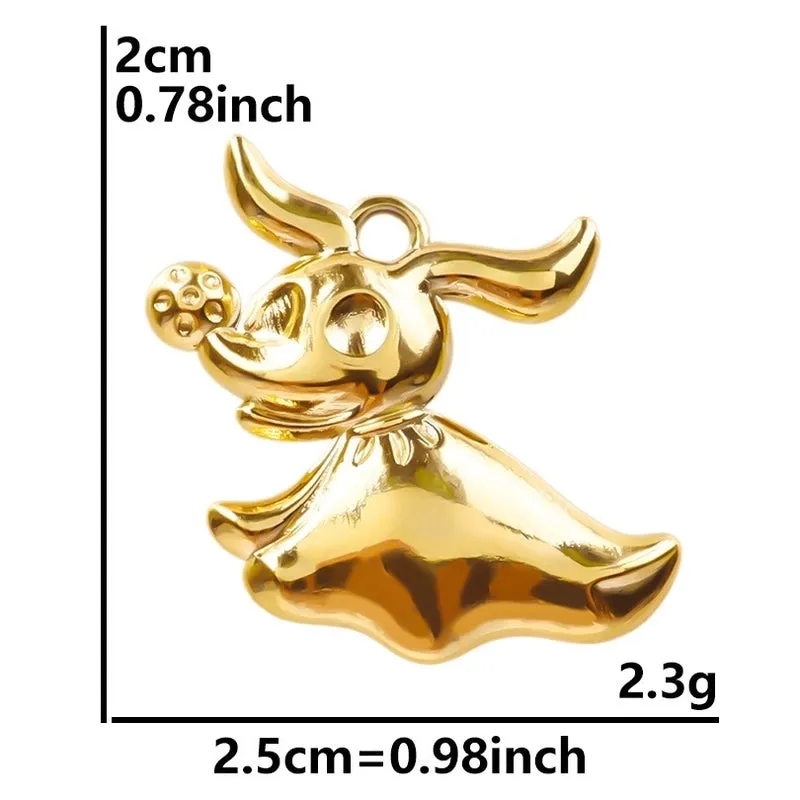 1 Piece 304 Stainless Steel 18K Gold Plated Animal Pendant