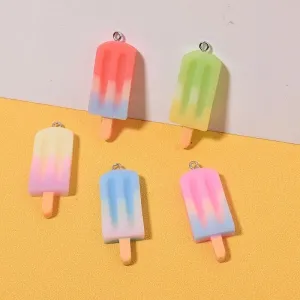 1 Piece 3.9*1.5cm Resin Ice Cream Pendant