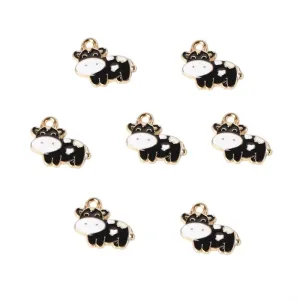 1 Piece Cute Cattle Alloy Enamel Plating Pendant Jewelry Accessories