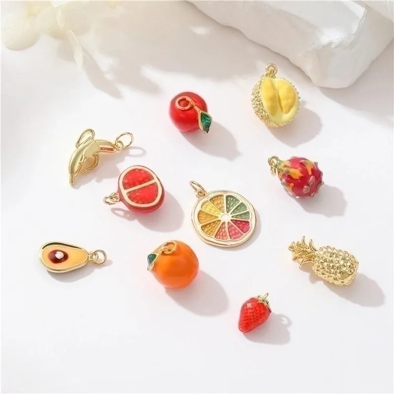 1 Piece Cute Fruit Copper Plating Jewelry Accessories