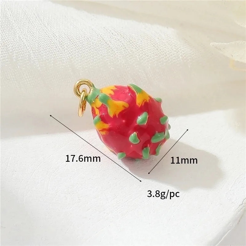 1 Piece Cute Fruit Copper Plating Jewelry Accessories