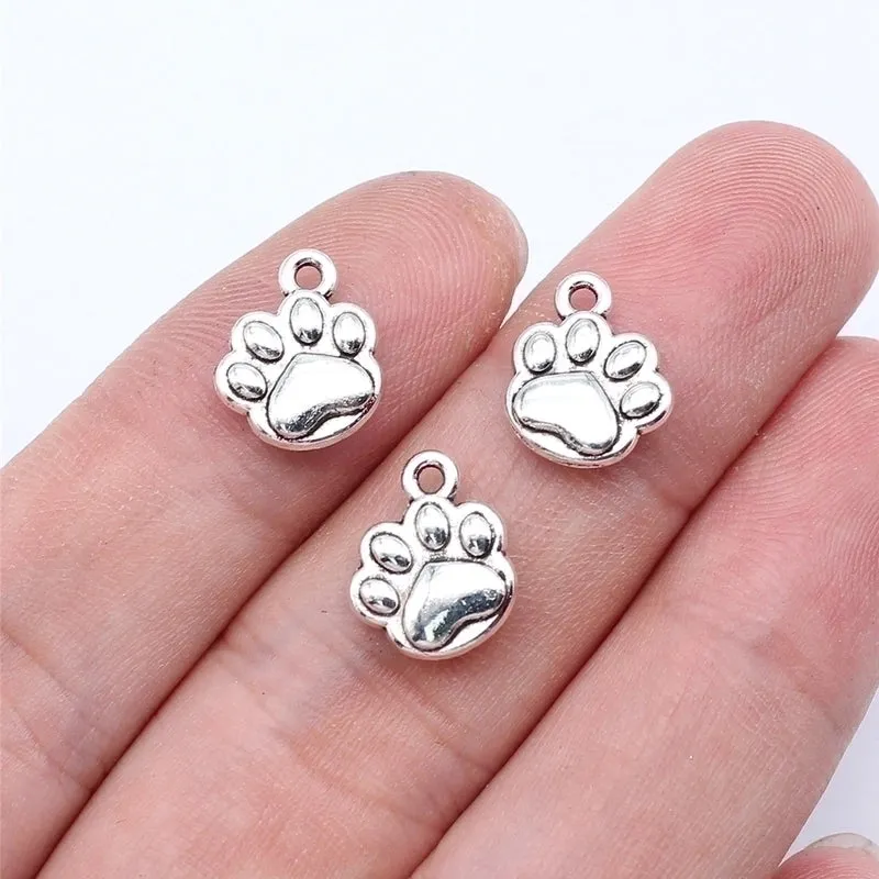 1 Piece Cute Paw Print Alloy Pendant Jewelry Accessories