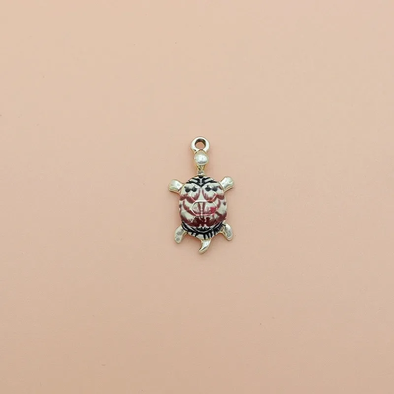 10 PCS/Package 1.4*2.4cm Alloy Tortoise Pendant