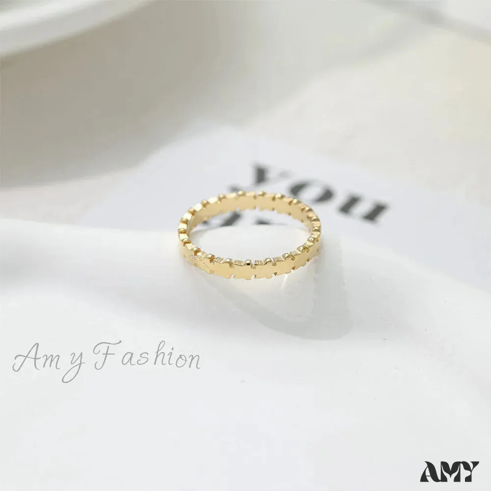 14K Gold Plated Simple Closed Rings