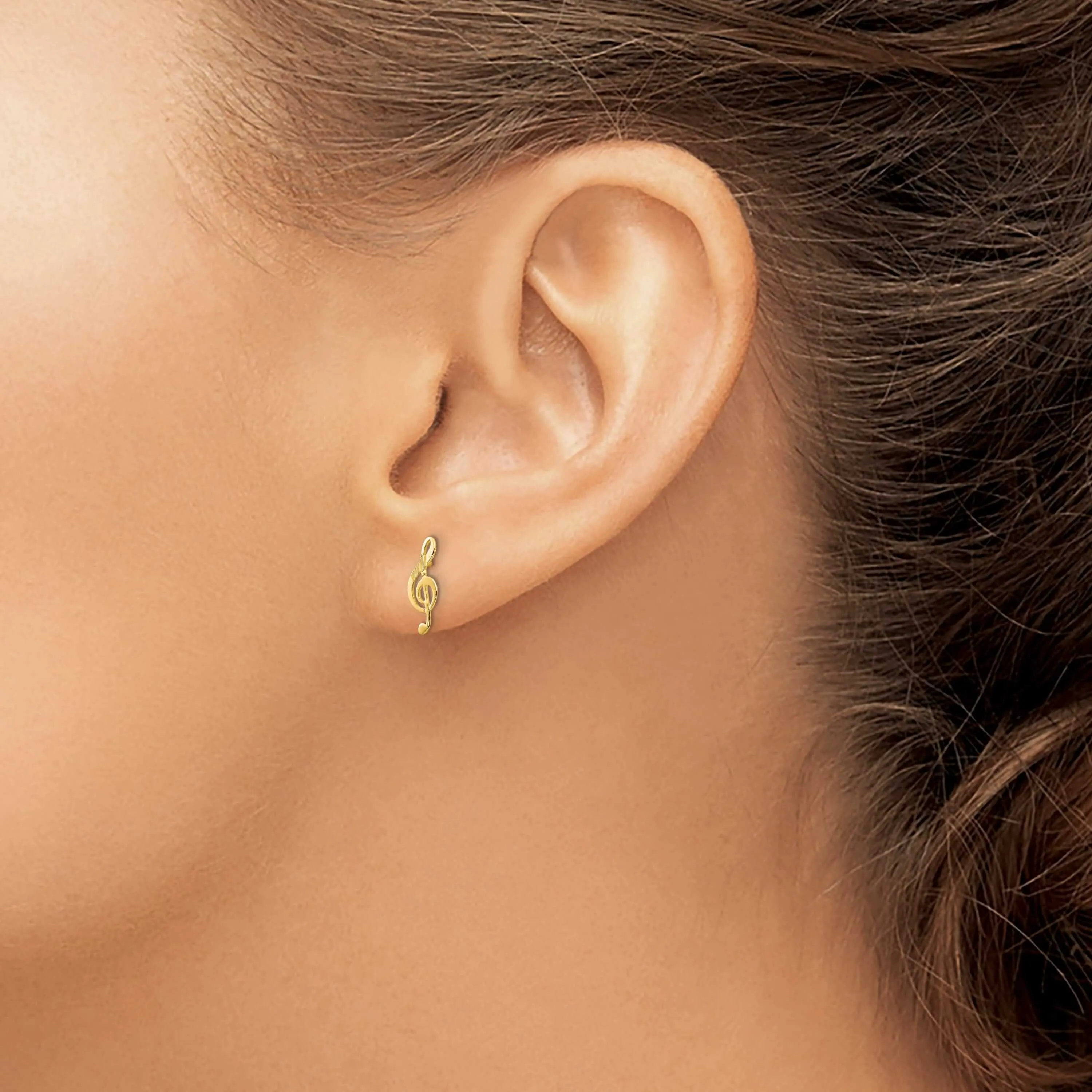 14k Madi K Music Note Post Earrings