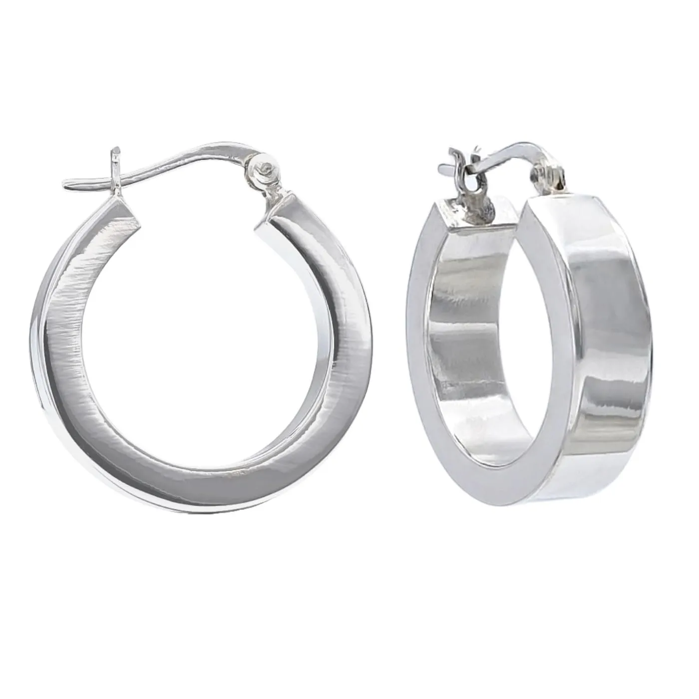 925 Sterling Silver Hoop Earrings for Women | Stylish 25mm Statement Huggie Creole Earrings