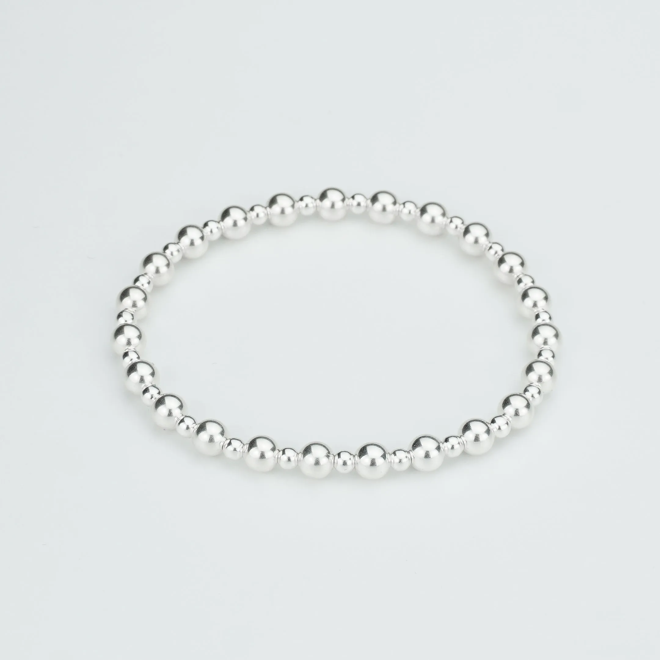 925 Sterling Silver Stretch Bracelet, Bracelet, Stacked Bracelets