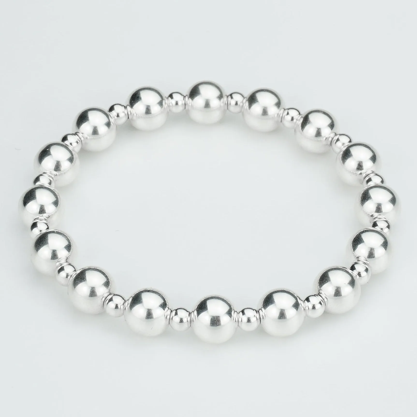 925 Sterling Silver Stretch Bracelet, Bracelet, Stacked Bracelets