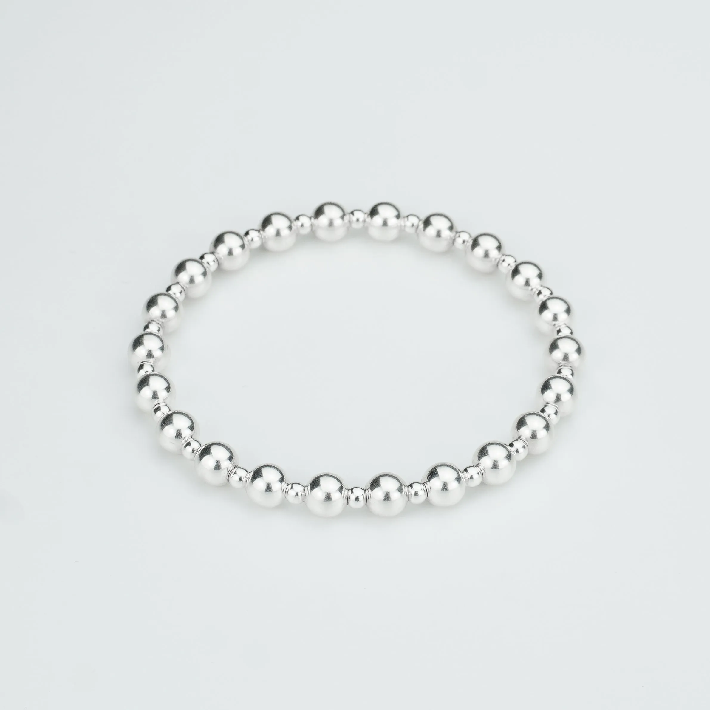 925 Sterling Silver Stretch Bracelet, Bracelet, Stacked Bracelets