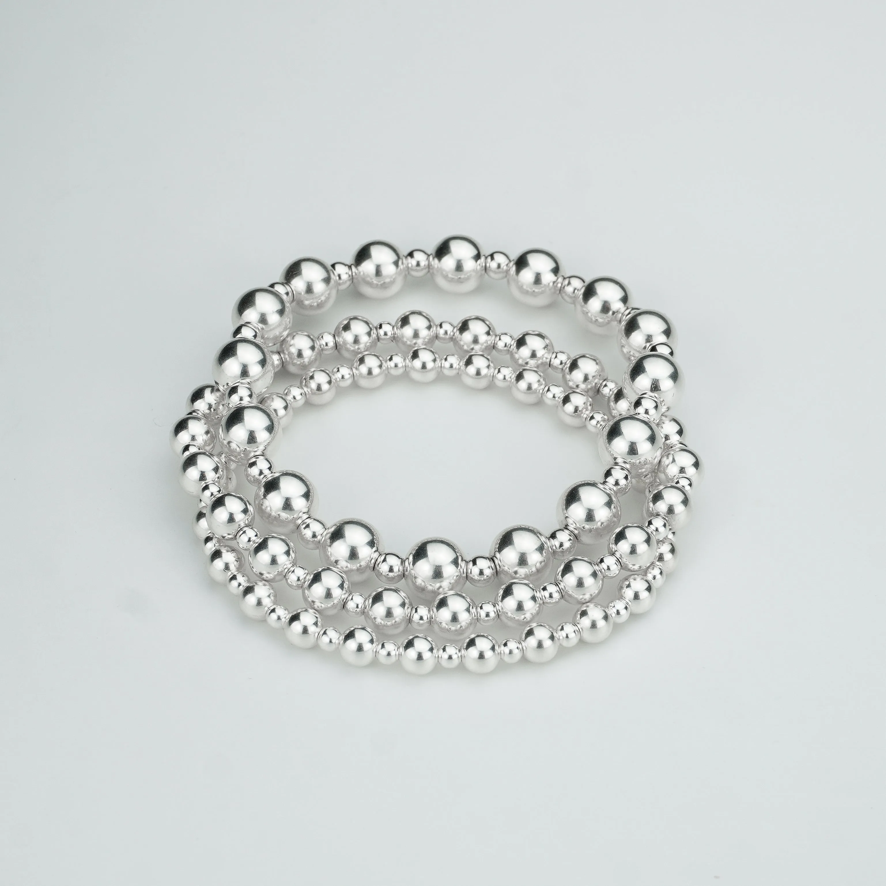 925 Sterling Silver Stretch Bracelet, Bracelet, Stacked Bracelets