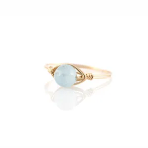 Aquamarine Simple Ring