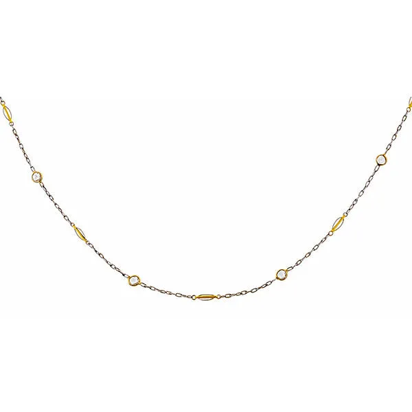 Art Deco Fancy Link Chain Diamond Necklace