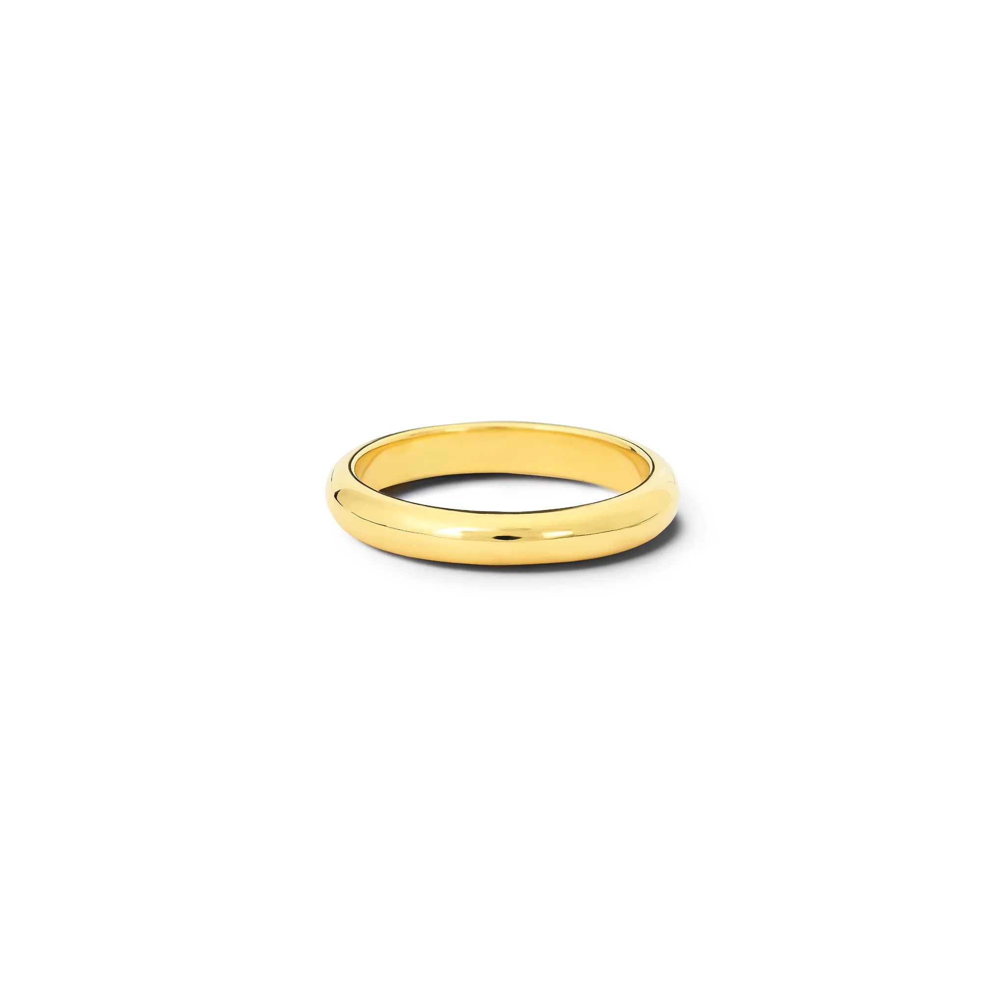 Barrel 3mm Wedding Band Yellow Gold