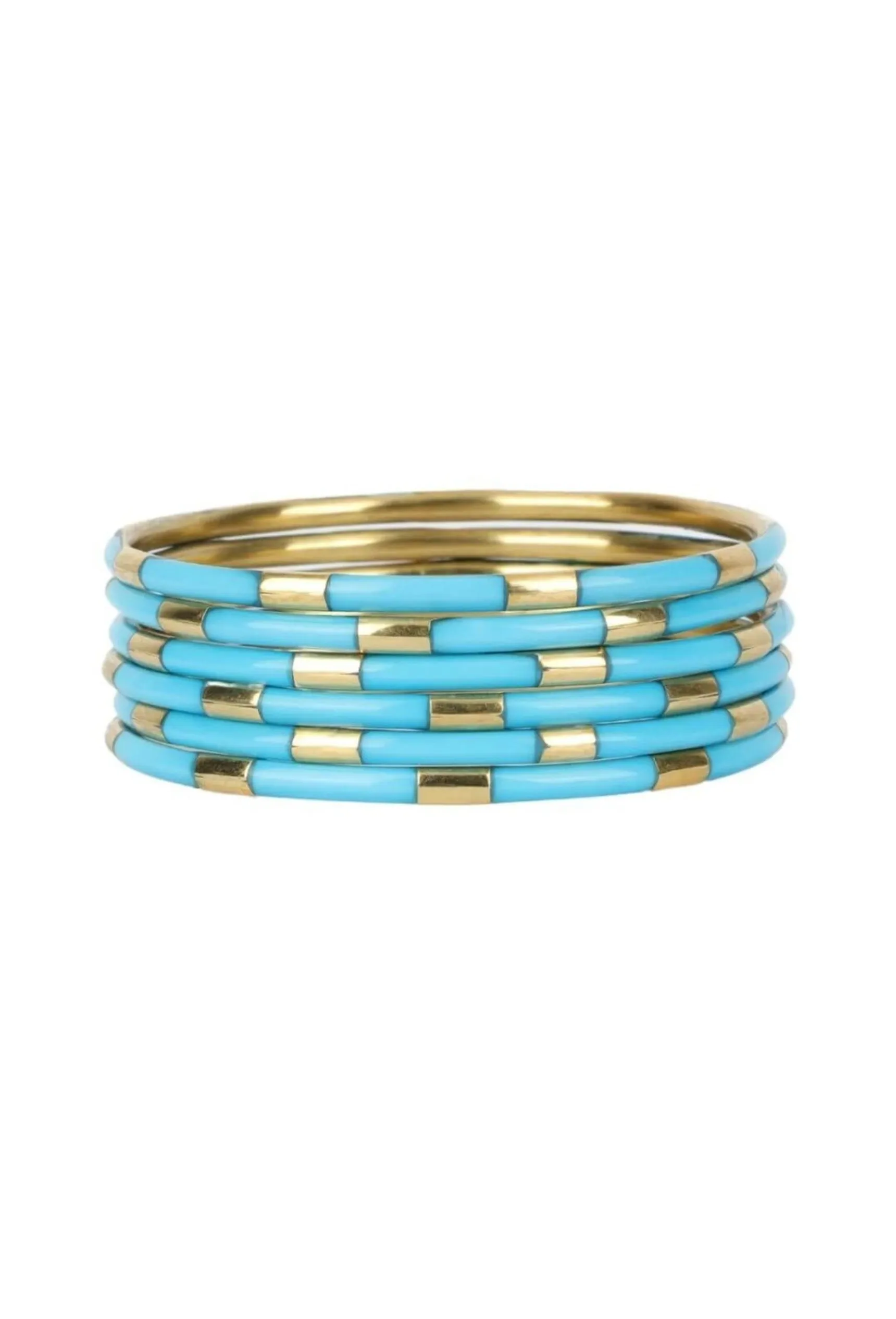 BUDHAGIRL Veda Bracelet Set in Turquoise