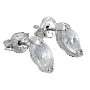 Charming Cubic Zirconia Gemstone Silver Stud Earrings - Elegant & Affordable Jewelry