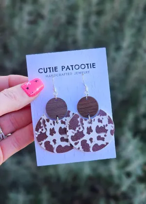 Cowprint Handcrafted Earrings