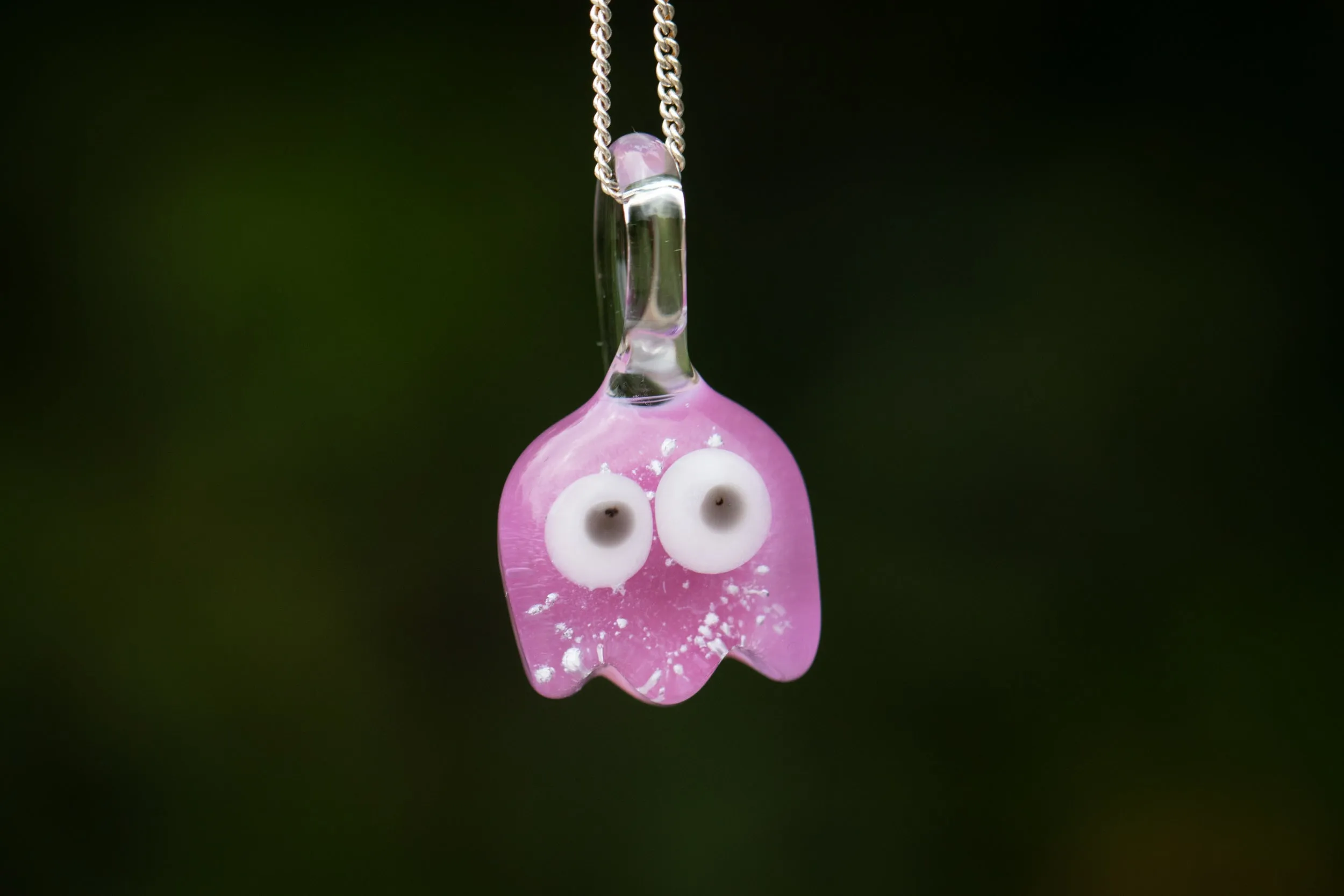 Cute Ghost Pendant with Cremation Ash