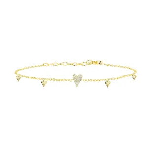 Della Heart Diamond Dangle Bracelet