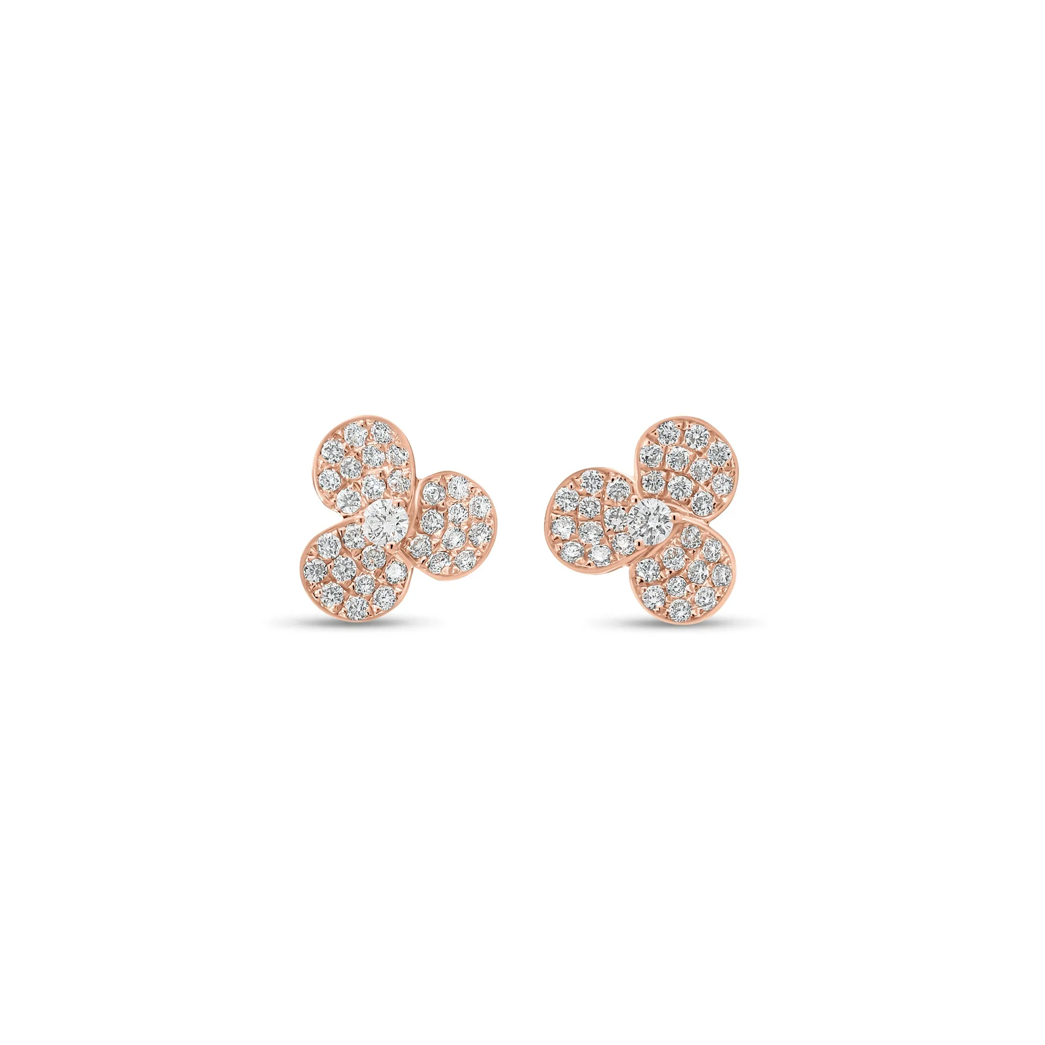 Diamond Pinwheel Stud Earrings