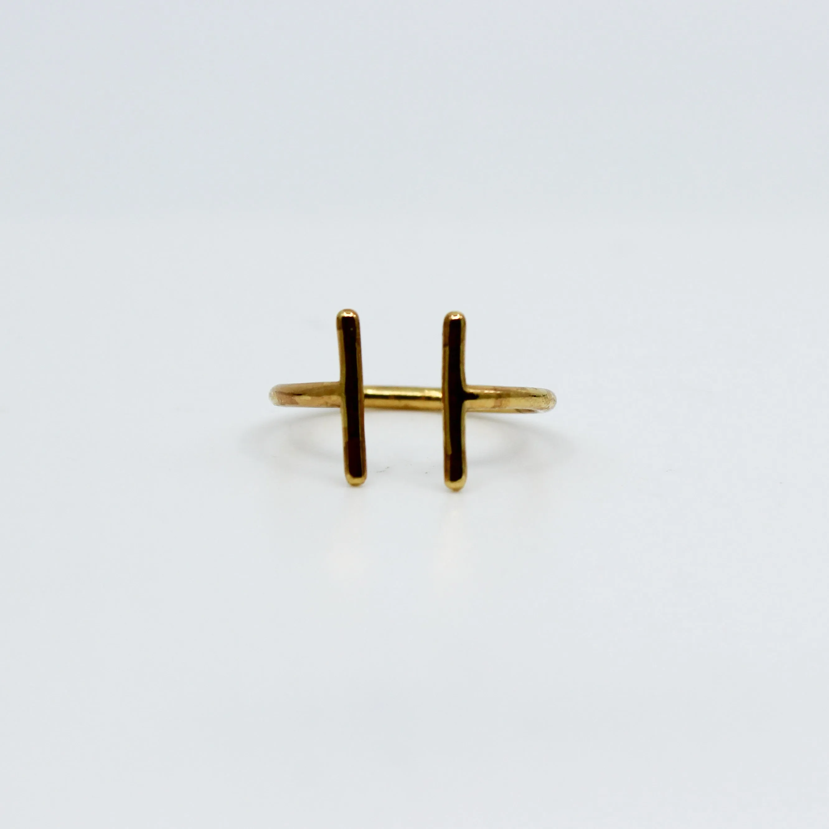 Double Trouble // Double Bar Ring, Vermeil or Sterling Silver, Stacking Ring, Geo Ring, Gifts for Her // BH-R014