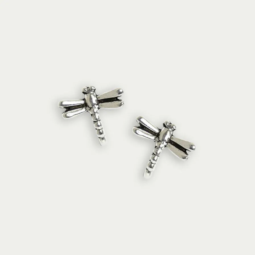 Dragonfly Silver Ear Stud - Elegant Jewelry for Any Occasion