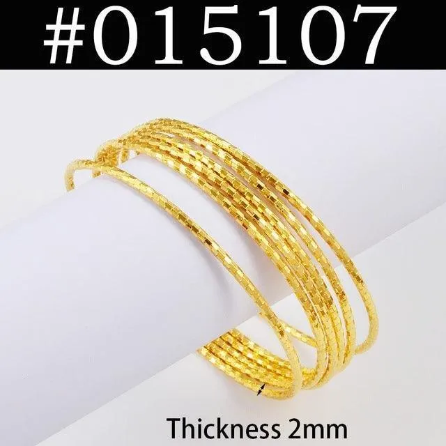 Dubai Gold Plated Bracelets 6pcs Set