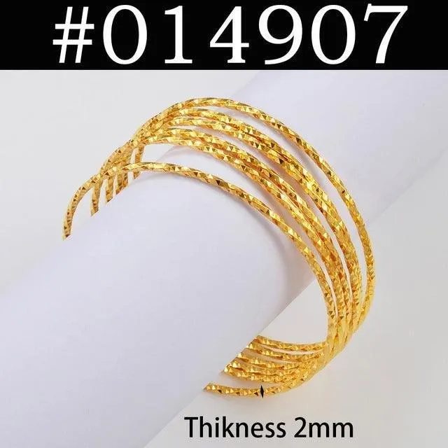 Dubai Gold Plated Bracelets 6pcs Set