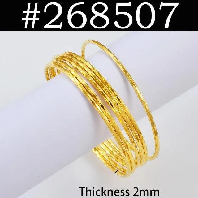 Dubai Gold Plated Bracelets 6pcs Set