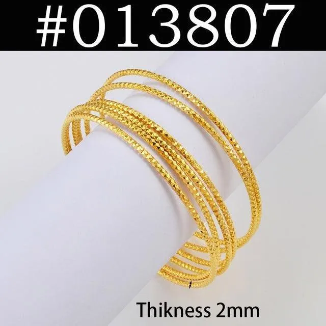 Dubai Gold Plated Bracelets 6pcs Set