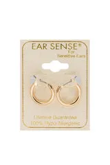 Ear Sense Earring 12mm Gold Click Hoop F492-2