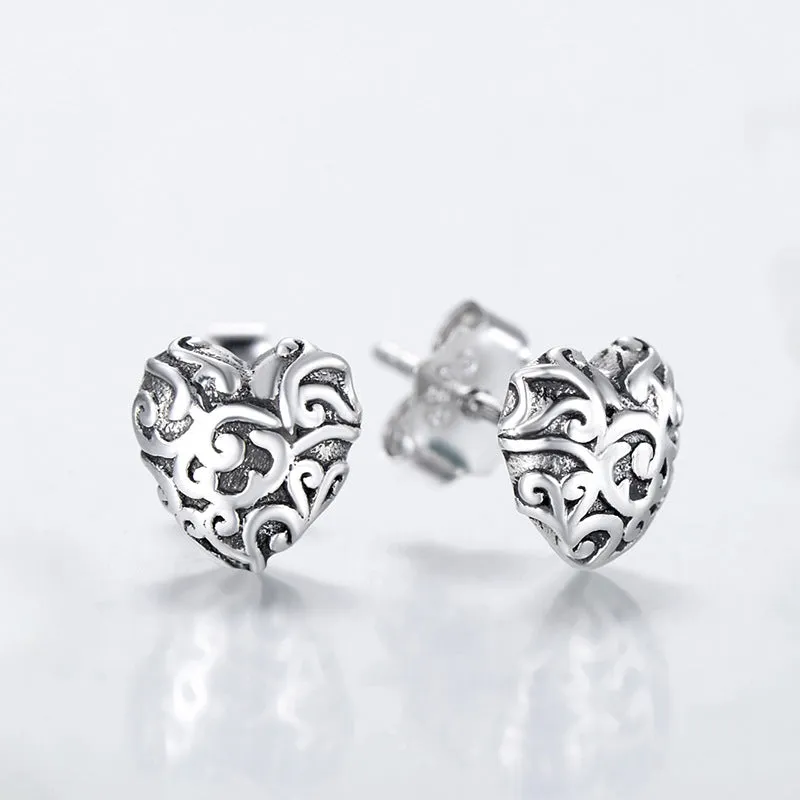 Elegant Pure Silver Ear Studs for Women by Planderful Collection