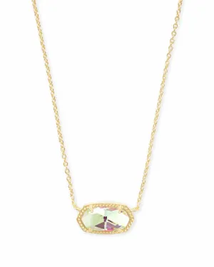 Elisa Gold Pendant Necklace in Dichroic Glass