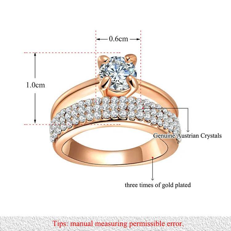 Fashion Gold Plated Austrian Crystal Environmental Micro-Inserted Jewelry