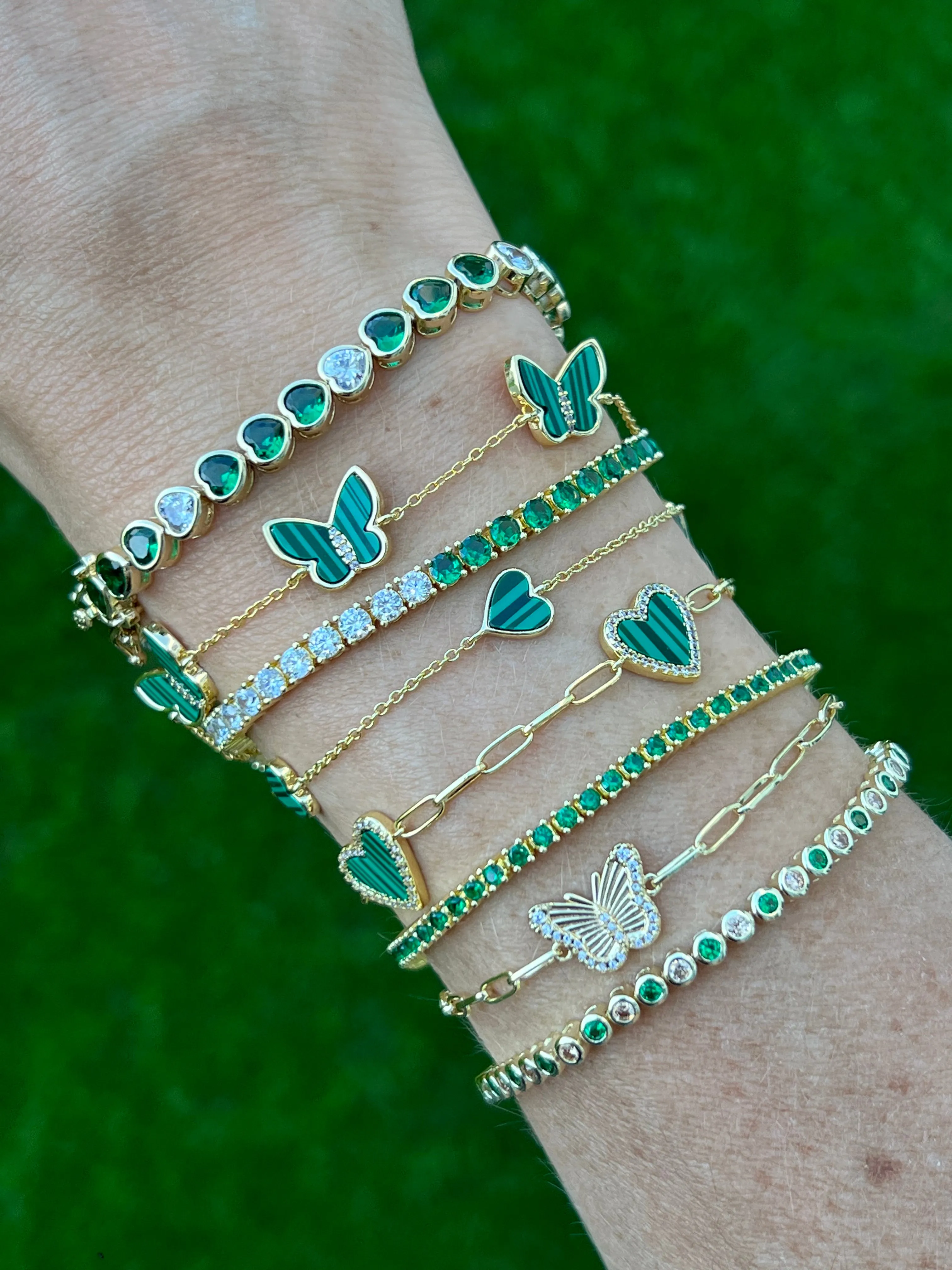 Fluted Butterfly Paperclip Bracelet