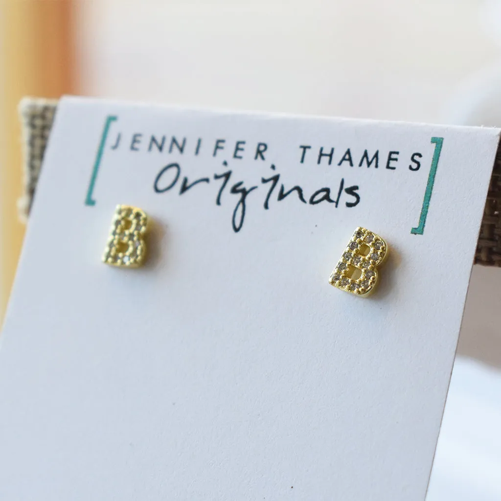 Gold Mini Initial Studs