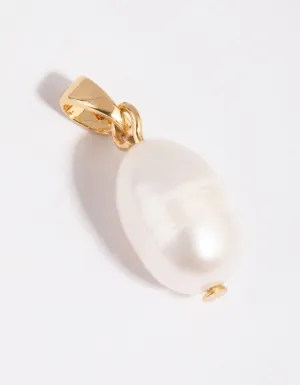 Gold Plated Freshwater Pearl Charm