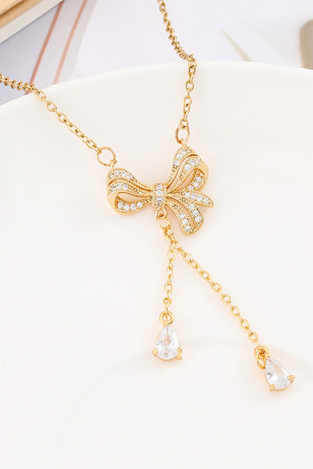 Golden Bow Necklace