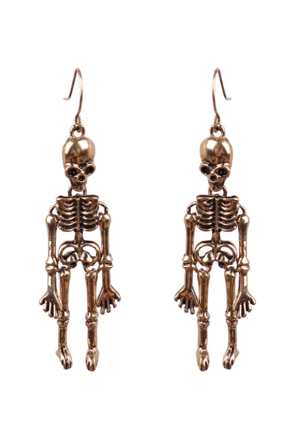 Halloween Dark Style Skull Earrings