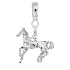 Horse Charm Dangle Bead In Sterling Silver