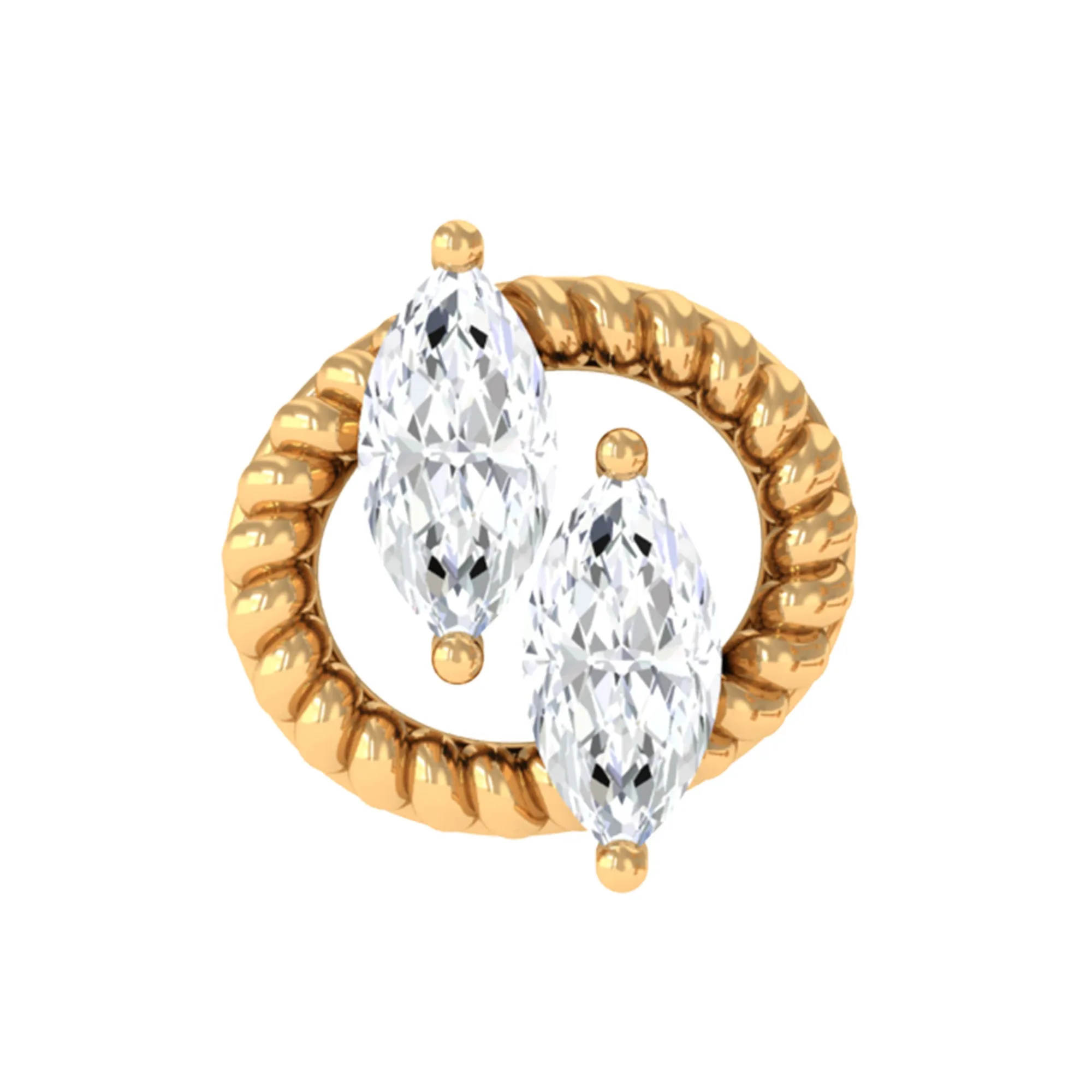 Marquise Diamond Twisted Rope Cartilage Earring