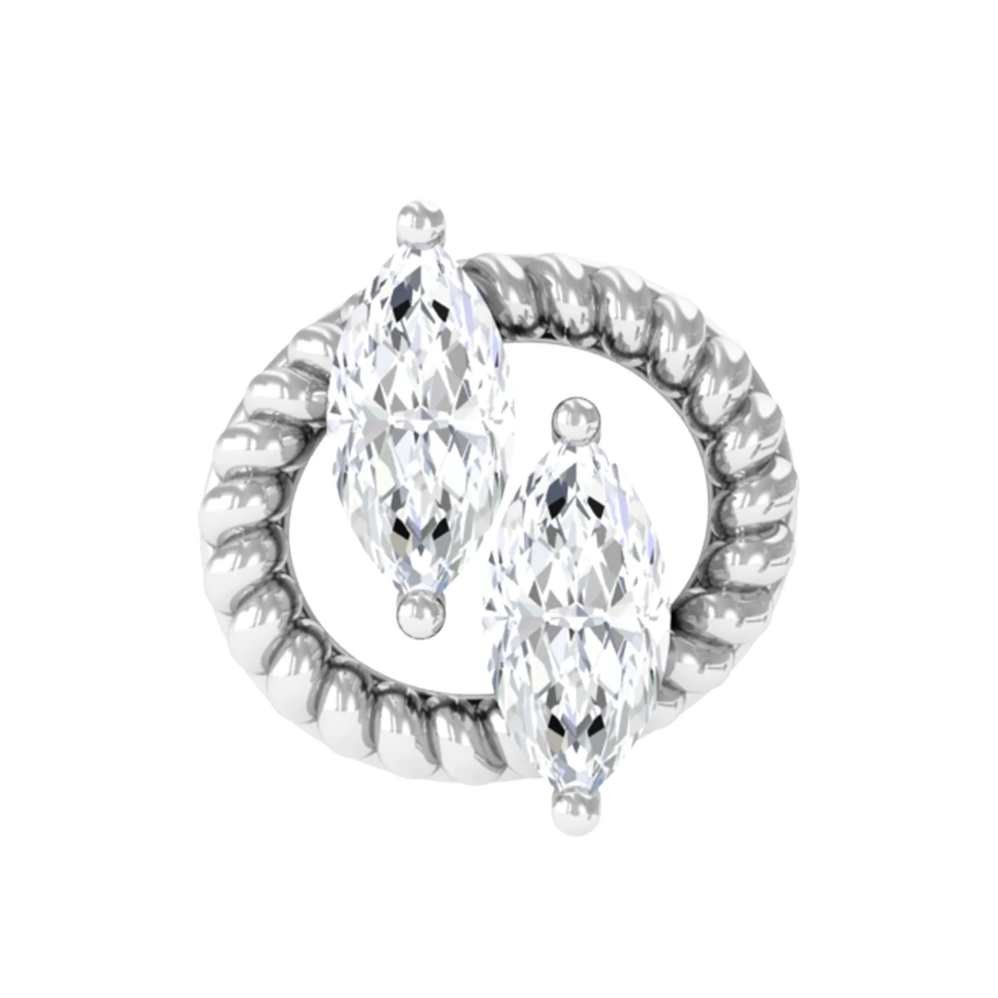 Marquise Diamond Twisted Rope Cartilage Earring