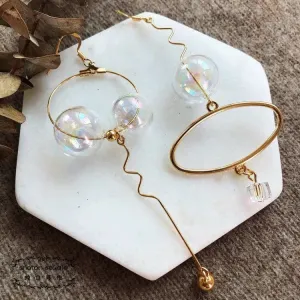 Mismatched Bubble Earrings