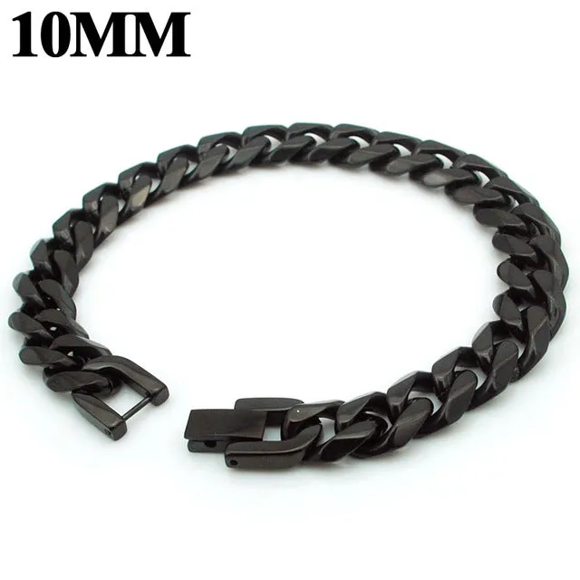 Moorvan Jewelry Men Bracelet Cuban links & chains Stainless Steel Bracelet for Bangle Male Accessory Wholesale B284