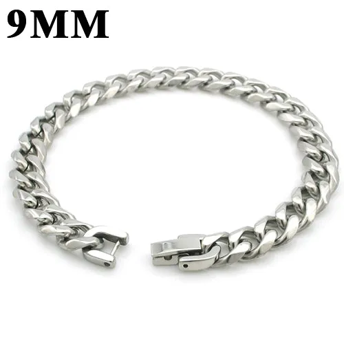 Moorvan Jewelry Men Bracelet Cuban links & chains Stainless Steel Bracelet for Bangle Male Accessory Wholesale B284