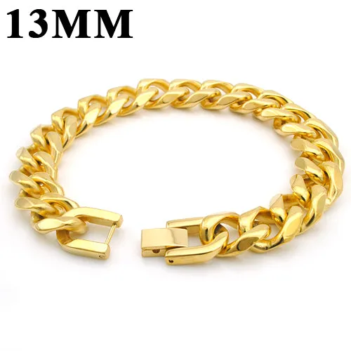 Moorvan Jewelry Men Bracelet Cuban links & chains Stainless Steel Bracelet for Bangle Male Accessory Wholesale B284