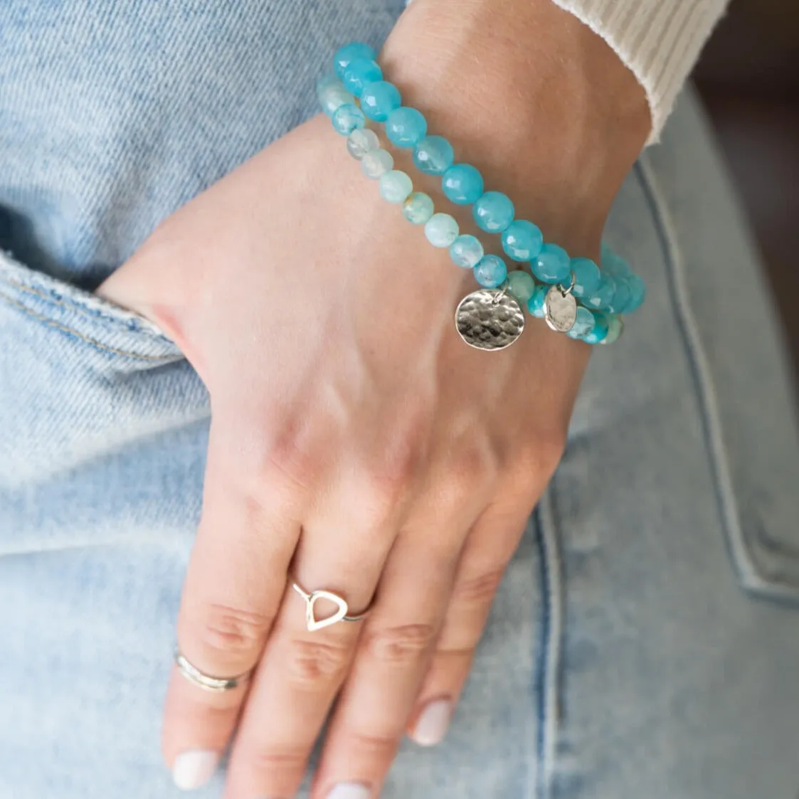 Ocean Blue Stone Bracelets