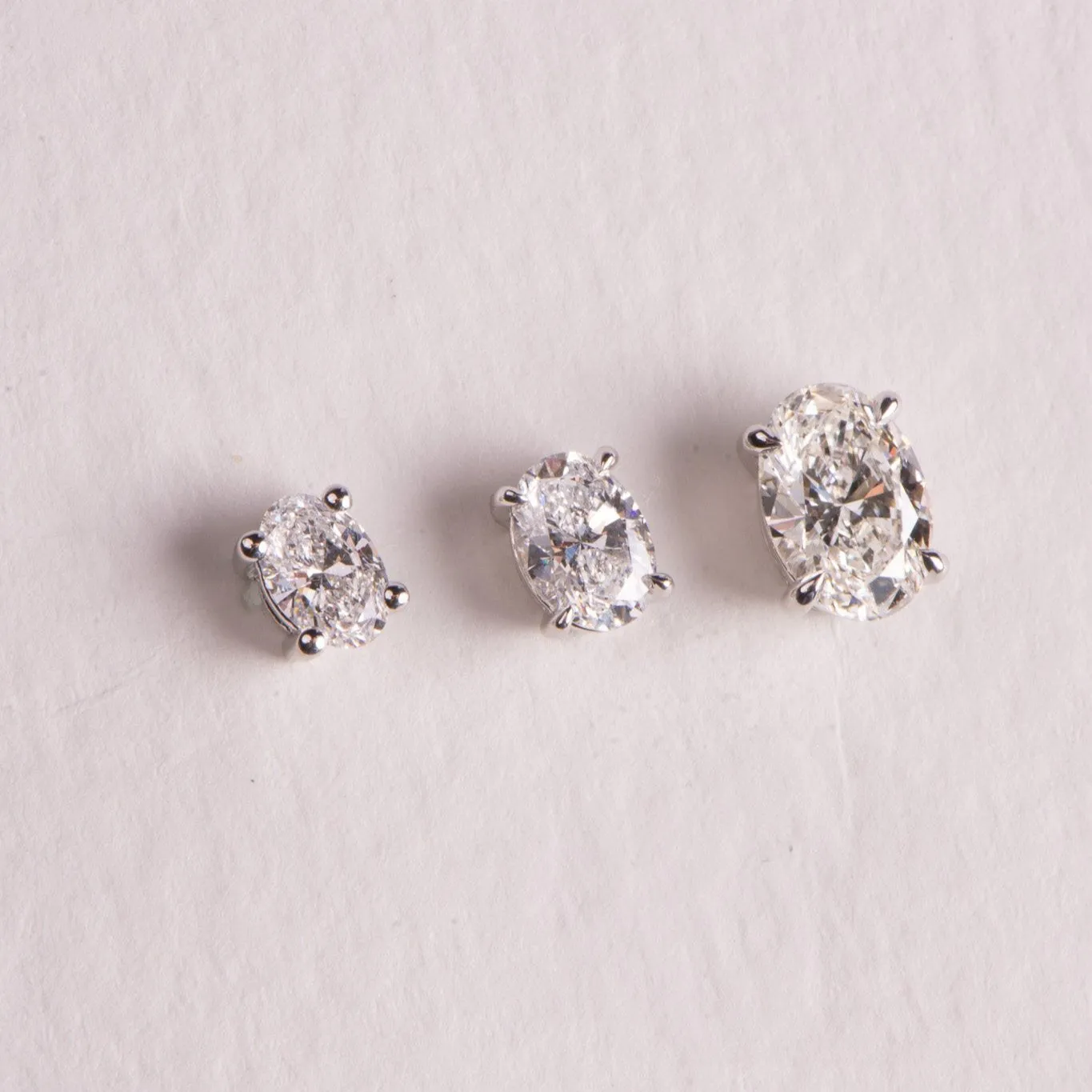 Oval Diamond Studs